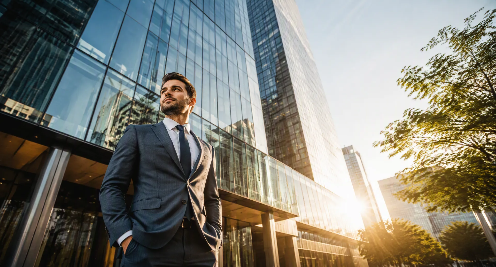 U.S. commercial tower at golden hour, the kind of asset foreign investors target
